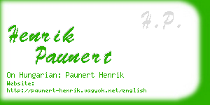 henrik paunert business card